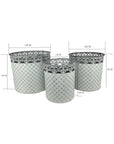 Set/2 Nested French Country Round Planter / Storage 32x28/27x26cm