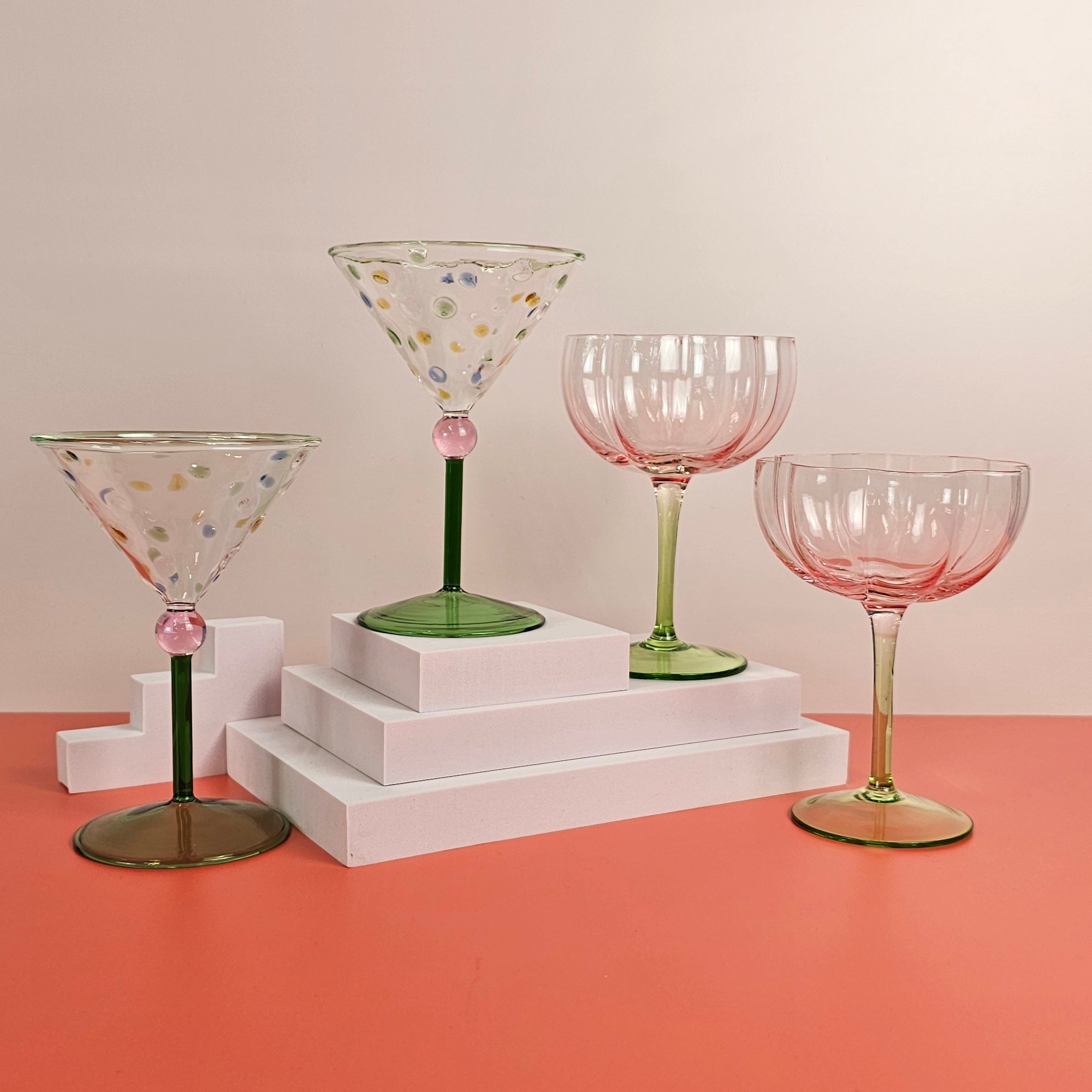 Four cocktail glasses 