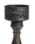 Handcrafted Ornate Baroque Pillar Candleholder 11x26cm