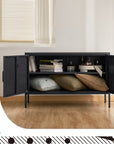 ArtissIn Buffet Sideboard Metal Cabinet - BASE Charcoal