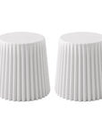 Artiss 2x Bar Stools Cupcake Plastic Foot Stool White