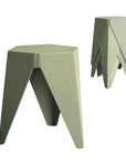 Artiss 4PC Puzzle Stool Bar Stools Stackable Green