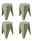 Artiss 4PC Puzzle Stool Bar Stools Stackable Green