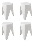 Artiss 4PC Puzzle Stool Bar Stools Stackable White