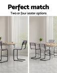 Artiss 4x Bar Stools Velvet Chairs Grey