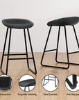 Artiss 4x Bar Stools Kitchen Dining Chairs Counter Stool PU Leather Metal