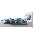 TIYO Bed Frame King Single Size Gas Lift White