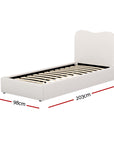 Artiss Bed Frame Single Size Boucle DARA