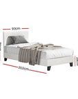 Artiss Bed Frame Single Size Boucle NEO