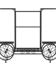 Plant Stand 6 Tier Iron 4 Wheeler