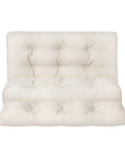 Floor Lounge Sofa Bed 2 Seater Pillow Leather White