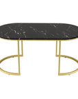 Coffee Table Marble Effect Black