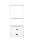 Bookshelf Display Shelf 2 Drawers 152CM White