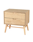 Gino Bedside Table Drawers Side End Table Storage Cabinet Nightstand Oak