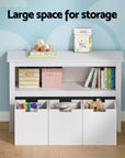 Keezi Kids Bookshelf 3 Drawers Storage Children Bookcase Toy Organiser Display