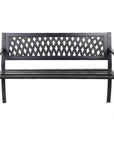 Gardeon Outdoor Garden Bench Seat Steel Outdoor Furniture 2 Seater Park Black