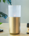 USB roma diffuser gold Mini flame diffuser essential oil aroma diffuser for home office