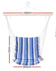 Gardeon Hammock Chair Swing Camping Blue