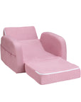 Keezi Kids Sofa 2 Seater Children Flip Open Couch Lounger Armchair Soft Pink