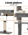 i.Pet Cat Tree 290cm Tower Scratching Post Scratcher Floor to Ceiling Cats Bed