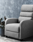 Bolivia Recliner Armchair Grey Fabric