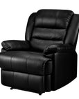 Cissy Recliner Chair Leather Black