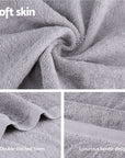 2 Pack Bath Sheets Set Cotton Extra Large Towel Grey