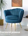 Armchair Velvet Blue Callista