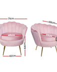 Armchair Velvet Pink Callista