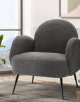 Armchair Boucle Charcoal Hanes