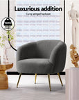 Armchair Lounge Chair Accent Chairs Arm Armchairs Sherpa Boucle Charcoal