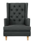 Charcoal  Rocking Chair Armchair Linen Fabric