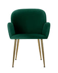 Artiss Dining Chairs Set of 2 Velvet Armchair Green