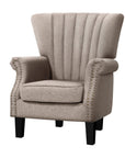 Andrew Beige Armchair Wingback