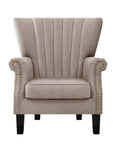 Andrew Beige Armchair Wingback