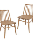 Riviera Solid Oak Dining Chair - Set of 2 (Natural)