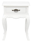 French Provincial 1 Drawer Lamp Table (White)