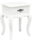 French Provincial 1 Drawer Lamp Table (White)