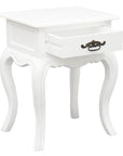 French Provincial 1 Drawer Lamp Table (White)