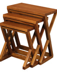 Manhattan Nest of Tables - Set of 3 (Light Pecan)