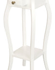 Cabriole Leg Plant Stand (White)