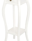 Cabriole Leg Plant Stand (White)