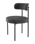 Charcoal Chic Boucle Elsa Dining Chairs