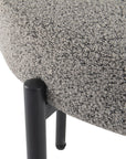 Plush Boucle Cushioned Elsa Dining Chairs in Slate Grey