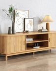 Lola Ribbed Natural Entertainment Unit