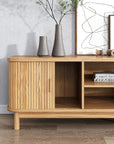 Lola Ribbed Natural Entertainment Unit