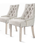 2X French Provincial Dining Chair Oak Leg AMOUR CREAM