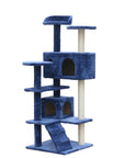 YES4PETS 130 cm Blue Cat Scratching Post Tree  Scratcher Pole-Blue