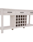 Foxglove Sideboard Buffet Wine Cabinet Bar Bottle Wooden Storage Rack - White