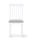 Laelia Dining Chair Set of 4 Solid Acacia Timber Wood Coastal Furniture - White